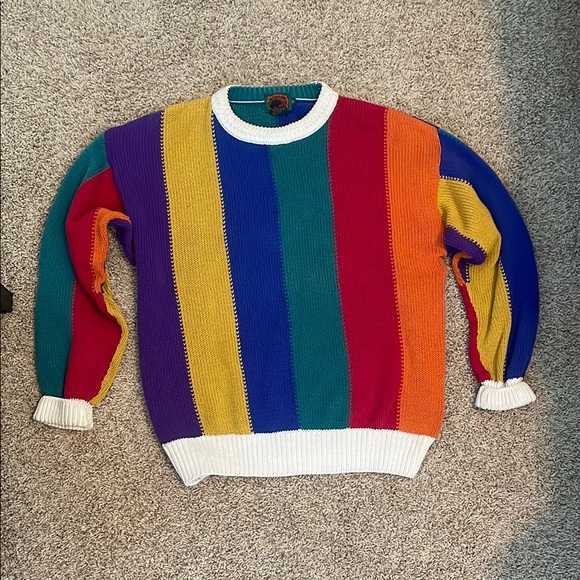 Boston Traders Multicolor Striped Crewneck Sweater - Picture 1 of 4
